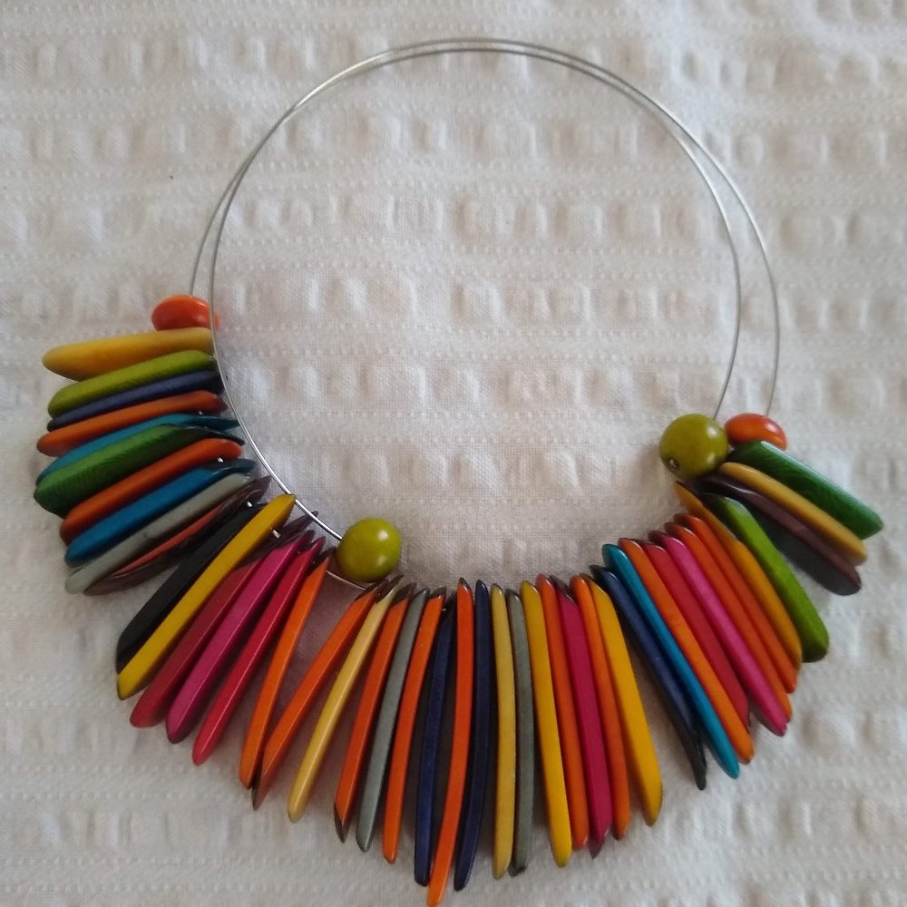 unique multicolored necklace